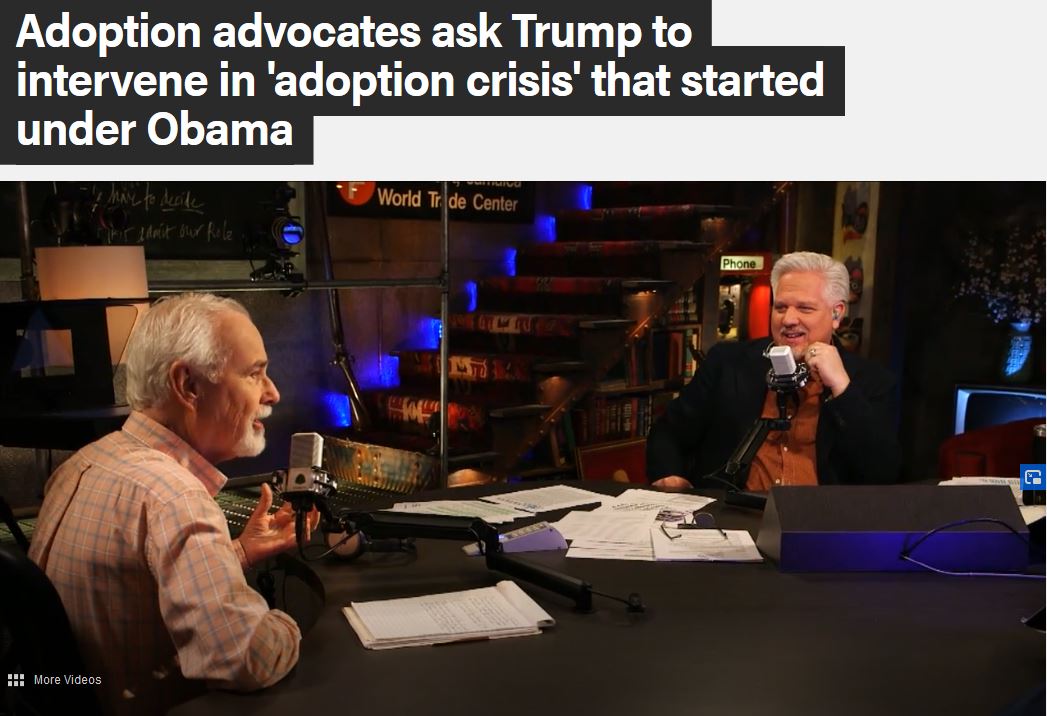 Ron Stoddart appears on Glenn Beck to discuss adoption issues.