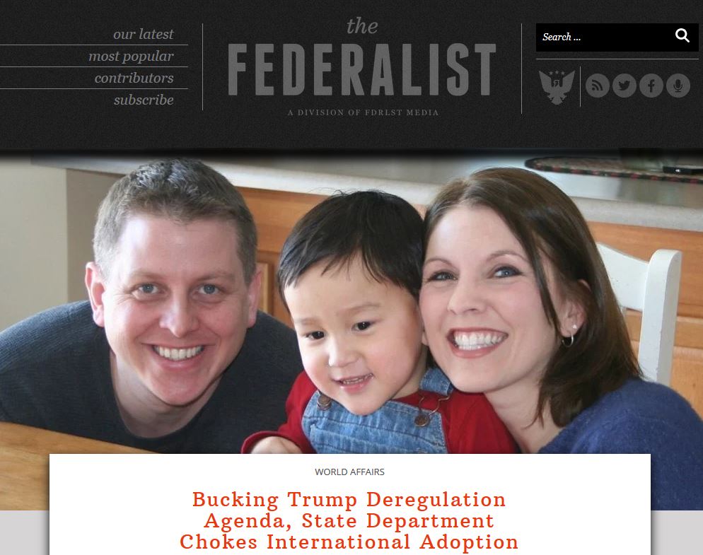 The Federalist writes adoption article